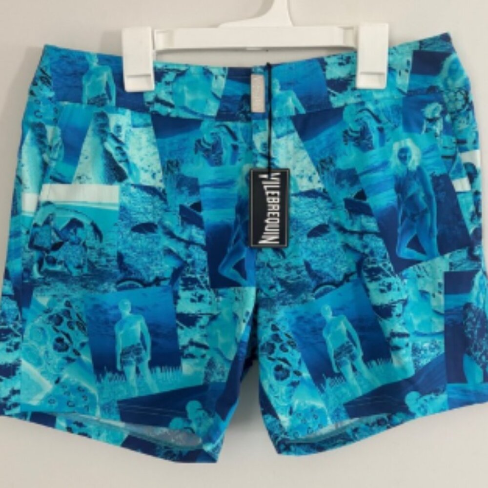 NEW Vilebrequin Men S Swim Trunk Flat Belt Short Luxury Resort Vacation Euro Art